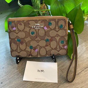 Coach Cherry Print Wristlet